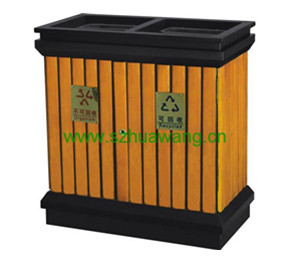 鋼木垃（lā）圾桶D040